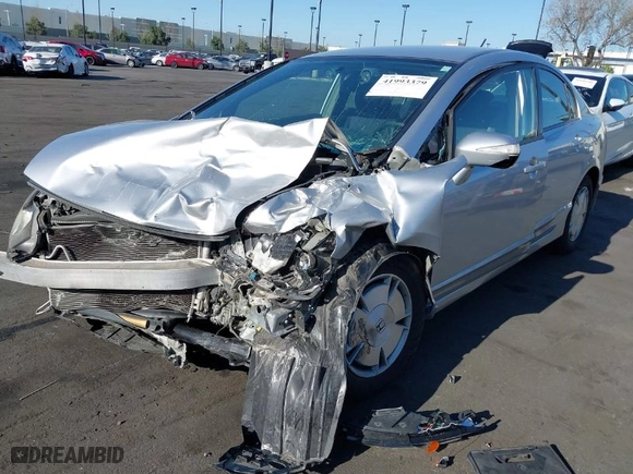 2010 Honda Civic Hybrid with VIN JHMFA3F24AS000539, listed as a IAAI auction lot 41993379 with 1 mi miles. Bid and sale history available at carsss.com. Image 2.