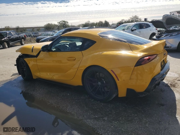2020 Toyota GR Supra 3.0 with VIN WZ1DB4C08LW032292, listed as a Copart auction lot 42190135 with 43,982 mi miles and Non Repairable. Bid and sale history available at carsss.com. Image 2.