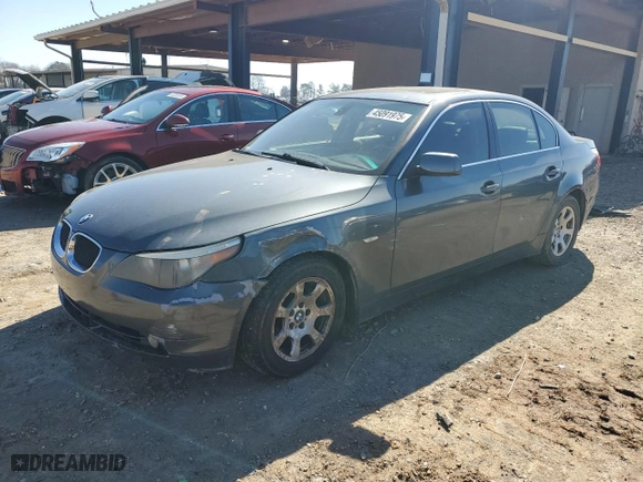 2004 BMW 5 Series 525i with VIN WBANA53534B847979, listed as a Copart auction lot 45091975 with 189,943 mi miles and Salvage Title. Bid and sale history available at carsss.com. Image 1.