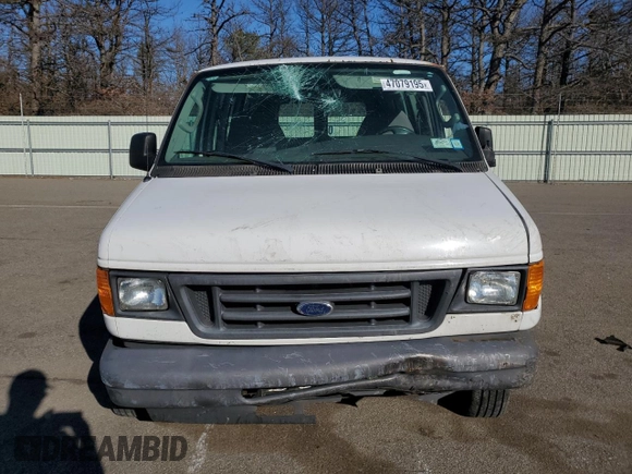 2006 Ford Econoline Cargo with VIN 1FTNE24W56DA55305, listed as a Copart auction lot 47079195 with 165,539 mi miles and Salvage title. Bid and sale history available at DreamBid. Image 5.