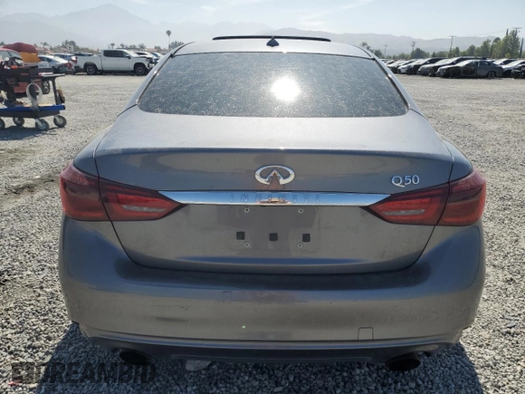 2019 Infiniti Q50 Luxe with VIN JN1EV7AP1KM542816, listed as a Copart auction lot 59216945 with 64,029 mi miles and Salvage title. Bid and sale history available at DreamBid. Image 6.