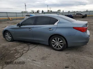 2017 Infiniti Q50 Signature Edition with VIN JN1EV7AR1HM835769, listed as a Copart auction lot 55125745 with 97,290 mi miles and Salvage title. Bid and sale history available at DreamBid. Image 2.