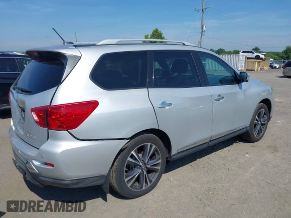 2018 Nissan Pathfinder SL with VIN 5N1DR2MMXJC631379, listed as a IAAI auction lot 42585871 with 92,610 mi miles and . Bid and sale history available at DreamBid. Image 4.