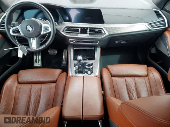 2021 BMW X5 xDrive40i with VIN 5UXCR6C05M9E56869, listed as a Copart auction lot 49317665 with 50,229 mi miles and Salvage title. Bid and sale history available at DreamBid. Image 8.