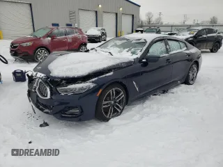 2023 BMW 8 Series 840i with VIN WBAGV4C09PCM95369, listed as a Copart auction lot 43855015 with Not Provided miles and Salvage Title. Bid and sale history available at carsss.com. Image 1.