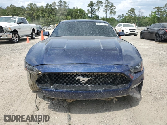 2018 Ford Mustang GT with VIN 1FA6P8CF9J5127828, listed as a Copart auction lot 53874405 with 76,996 mi miles and Salvage title. Bid and sale history available at DreamBid. Image 5.