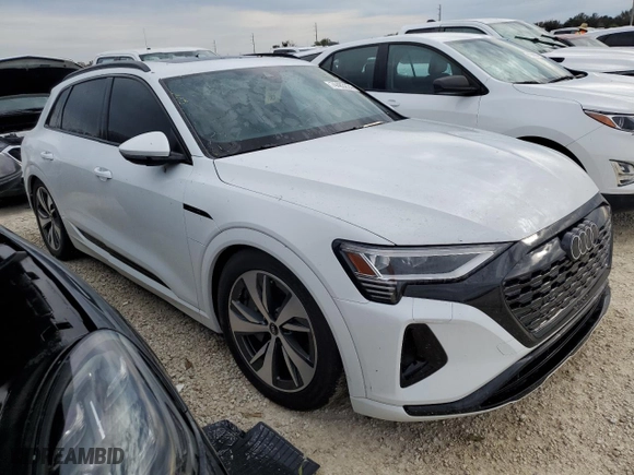 2024 Audi Q8 e-tron Premium with VIN WA14ABGE7RB024447, listed as a Copart auction lot 74483224 with 0 mi miles and Non Repairable. Bid and sale history available at carsss.com. Image 4.