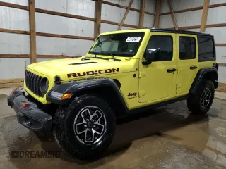 2024 Jeep Wrangler Rubicon with VIN 1C4PJXFG9RW283792, listed as a Copart auction lot 44061215 with 27,266 mi miles and Clean Title. Bid and sale history available at DreamBid. Image 1.