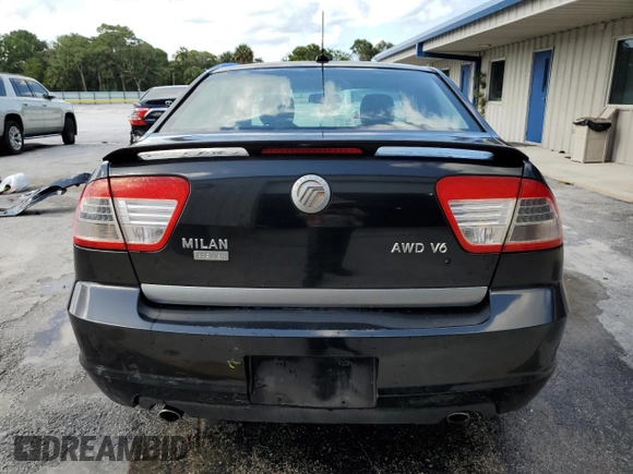 2009 Mercury Milan Premier with VIN 3MEHM021X9R617642, listed as a Copart auction lot 52946915 with 128,038 mi miles and Salvage Title. Bid and sale history available at carsss.com. Image 6.