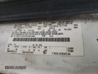 2015 Ford Transit Cargo with VIN 1FTNE1YMXFKA91442, listed as a Copart auction lot 72854004 with 216,093 mi miles and Clean Title. Bid and sale history available at DreamBid. Image 13.