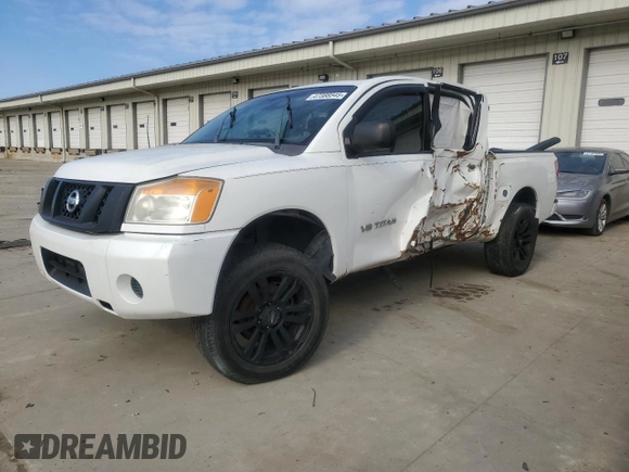 2010 Nissan Titan XE with VIN 1N6BA0EJ2AN322714, listed as a Copart auction lot 47388545 with Not Provided miles and Salvage Title. Bid and sale history available at carsss.com. Image 1.