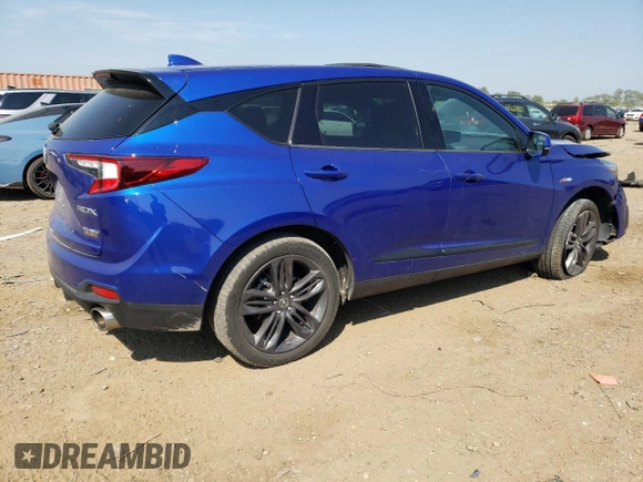 2020 Acura RDX w/A-Spec Pkg with VIN 5J8TC2H6XLL017658, listed as a Copart auction lot 65168643 with 33,499 mi miles. Bid and sale history available at carsss.com. Image 3.