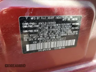2016 Subaru Crosstrek Limited with VIN JF2GPAKC4GH204837, listed as a Copart auction lot 56280115 with 170,168 mi miles and Salvage title. Bid and sale history available at DreamBid. Image 13.