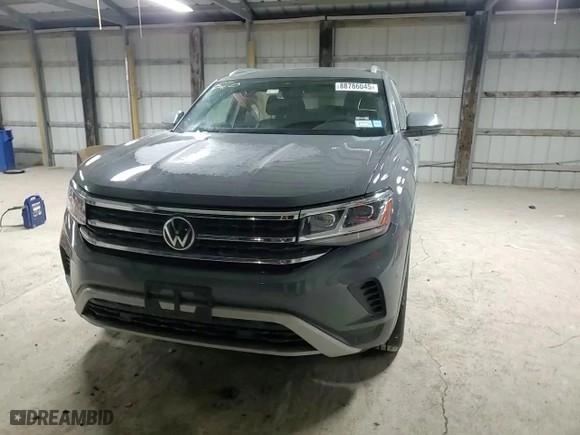 2021 Volkswagen Atlas Cross Sport 3.6L V6 SEL with VIN 1V2BE2CA8MC206597, listed as a Copart auction lot 88786045 with 73,288 mi miles and Salvage Title. Bid and sale history available at carsss.com. Image 11.