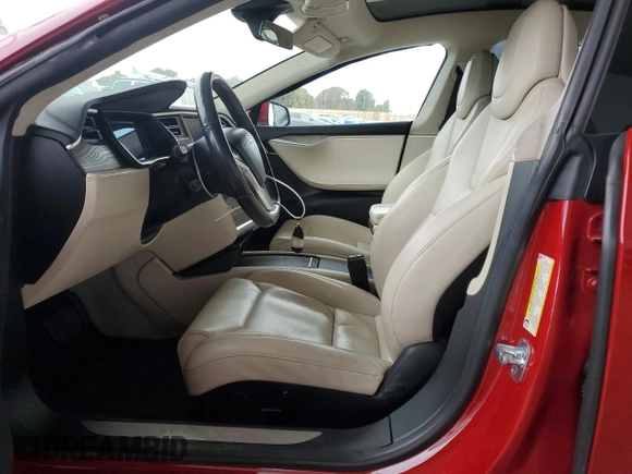 2017 Tesla Model S 100D with VIN 5YJSA1E29HF229425, listed as a Copart auction lot 54602195 with 128,886 mi miles and Salvage Title. Bid and sale history available at DreamBid. Image 7.