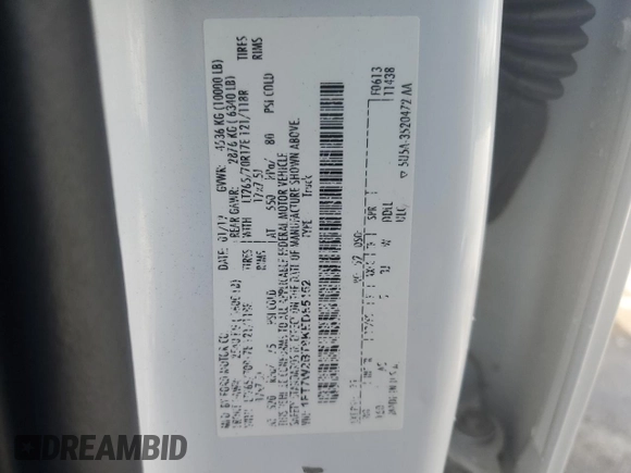 2019 Ford F-250 XL with VIN 1FT7W2BT8KED85152, listed as a Copart auction lot 59598275 with 171,026 mi miles and Salvage title. Bid and sale history available at DreamBid. Image 13.