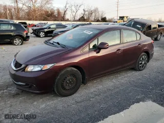 2013 Honda Civic Sdn LX with VIN 19XFB2F50DE091609, listed as a Copart auction lot 78881994 with 208,505 mi miles and Salvage Title. Bid and sale history available at carsss.com. Image 1.