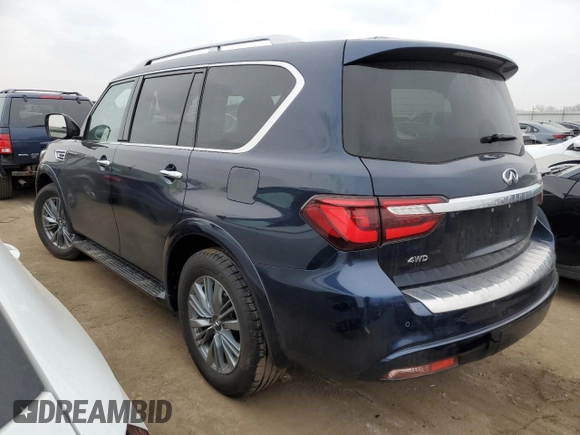 2021 Infiniti QX80 LUXE with VIN JN8AZ2AE2M9271910, listed as a Copart auction lot 71008452 with 46,327 mi miles. Bid and sale history available at carsss.com. Image 2.