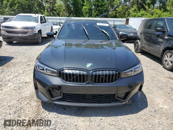 2023 BMW 3 Series 330i with VIN 3MW69FF0XP8D11104, listed as a Copart auction lot 52456275 with 0 mi miles and Salvage Title. Bid and sale history available at carsss.com. Image 5.