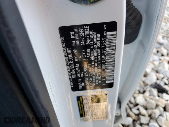 2017 Hyundai Santa Fe 2.0T z VIN 5XYZUDLA3HG397569, wystawiony jako Copart lot #77360944 z przebiegiem 145 512 mil mil oraz Szkoda całkowita • Salvage title. Historia ofert i sprzedaży dostępna na DreamBid. Obrazek 15.