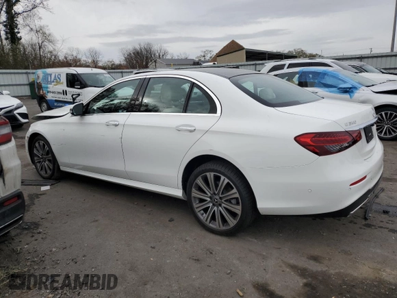 2023 Mercedes-Benz E 350 with VIN W1KZF8EB2PB172713, listed as a Copart auction lot 80775744 with 5,916 mi miles and Salvage Title. Bid and sale history available at DreamBid. Image 2.