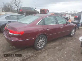 2009 Hyundai Azera Limited with VIN KMHFC46F19A373801, listed as a IAAI auction lot 41481510 with 186,248 mi miles and . Bid and sale history available at DreamBid. Image 4.