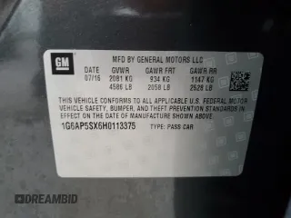 2017 Cadillac CTS RWD z VIN 1G6AP5SX6H0113375, wystawiony jako Copart lot #87336894 z przebiegiem 106 274 mil mil oraz Czysty tytuł • Clean title. Historia ofert i sprzedaży dostępna na DreamBid. Obrazek 12.