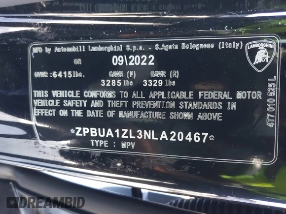 2019 Lamborghini Urus z VIN ZPBUA1ZLXKLA03063, wystawiony jako IAAI lot #41653328 z przebiegiem 29 688 mil mil oraz . Historia ofert i sprzedaży dostępna na DreamBid. Obrazek 18.