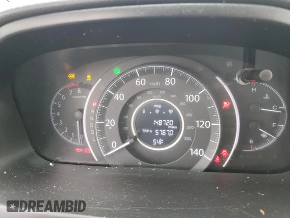 2015 Honda CR-V LX with VIN 2HKRM4H3XFH606824, listed as a Copart auction lot 52191145 with 148,720 mi miles and Salvage Title. Bid and sale history available at DreamBid. Image 9.