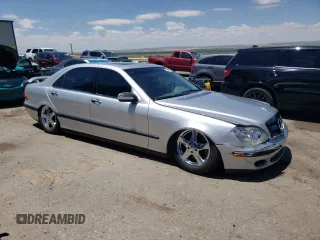 2003 Mercedes-Benz S-Class 4.3L with VIN WDBNG83J43A344741, listed as a Copart auction lot 61529804 with 168,189 mi miles and Salvage Title. Bid and sale history available at carsss.com. Image 4.