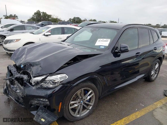2021 BMW X3 M40i with VIN 5UXTY9C02M9F43214, listed as a IAAI auction lot 41366085 with 45,503 mi miles. Bid and sale history available at carsss.com. Image 2.