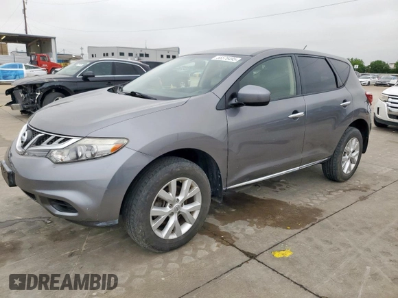 2013 Nissan Murano SV with VIN JN8AZ1MW5DW313356, listed as a Copart auction lot 55576495 with 80,491 mi miles and Clean Title. Bid and sale history available at carsss.com. Image 1.