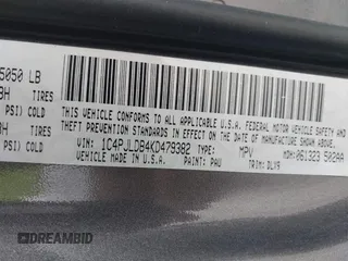 2019 Jeep Cherokee Limited with VIN 1C4PJLDB4KD479382, listed as a IAAI auction lot 42040293 with 104,533 mi miles and . Bid and sale history available at DreamBid. Image 9.