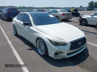 2016 Infiniti Q50 Premium with VIN JN1EV7AR0GM345628, listed as a IAAI auction lot 42491405 with 114,565 mi miles and . Bid and sale history available at DreamBid. Image 1.