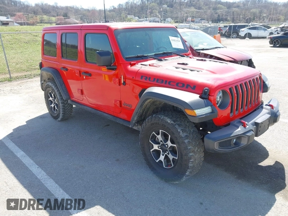 2020 Jeep Wrangler Unlimited Rubicon with VIN 1C4HJXFG3LW186387, listed as a IAAI auction lot 41821939 with 45,691 mi miles and . Bid and sale history available at DreamBid. Image 1.