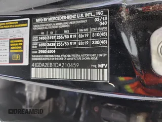 2013 Mercedes-Benz M 350 z VIN 4JGDA2EB1DA210459, wystawiony jako Copart lot #59240195 z przebiegiem 191 145 mil mil oraz Czysty tytuł • Clean title. Historia ofert i sprzedaży dostępna na DreamBid. Obrazek 12.