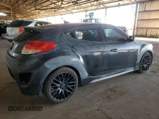 2014 Hyundai Veloster Turbo with VIN KMHTC6AE4EU209397, listed as a Copart auction lot 83094624 with 196,539 mi miles and Salvage Title. Bid and sale history available at carsss.com. Image 3.