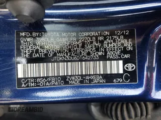 2013 Toyota Prius One with VIN JTDKN3DU6D1642733, listed as a Copart auction lot 50372815 with 195,247 mi miles and Salvage Title. Bid and sale history available at DreamBid. Image 14.