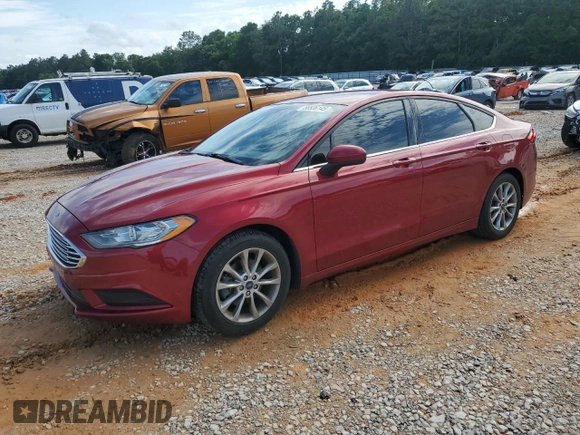 2017 Ford Fusion SE with VIN 3FA6P0HD0HR332955, listed as a Copart auction lot 58536145 with 43,064 mi miles and Salvage title. Bid and sale history available at DreamBid. Image 1.