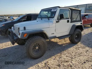 1997 Jeep Wrangler Sport with VIN 1J4FY19S8VP545093, listed as a Copart auction lot 47985865 with 124,208 mi miles and Salvage Title. Bid and sale history available at carsss.com. Image 1.