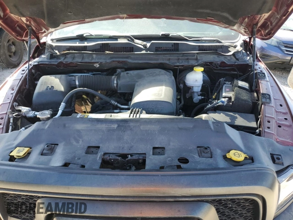 2021 Ram 1500 Warlock with VIN 1C6RR7GG1MS537311, listed as a Copart auction lot 53086835 with 56,384 mi miles and Salvage title. Bid and sale history available at DreamBid. Image 12.