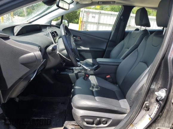 2022 Toyota Prius L Eco with VIN JTDKAMFU3N3155879, listed as a Copart auction lot 57252135 with 45,370 mi miles and Salvage title. Bid and sale history available at DreamBid. Image 7.