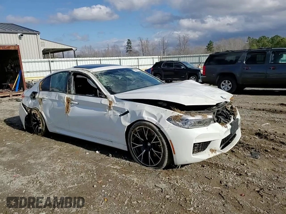 2020 BMW M5 Competition with VIN WBSJF0C08LB449068, listed as a Copart auction lot 86989984 with 0 mi miles and Salvage Title. Bid and sale history available at carsss.com. Image 10.