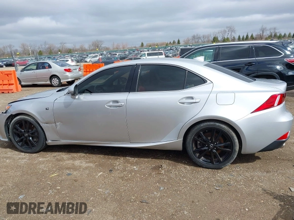 2014 Lexus IS 350 with VIN JTHCE1D25E5002075, listed as a IAAI auction lot 41877829 with 105,269 mi miles. Bid and sale history available at carsss.com. Image 14.