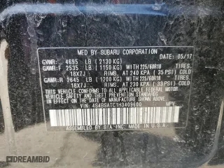 2017 Subaru Outback Touring with VIN 4S4BSATC1H3409600, listed as a Copart auction lot 47422905 with 62,859 mi miles and Salvage Title. Bid and sale history available at carsss.com. Image 13.