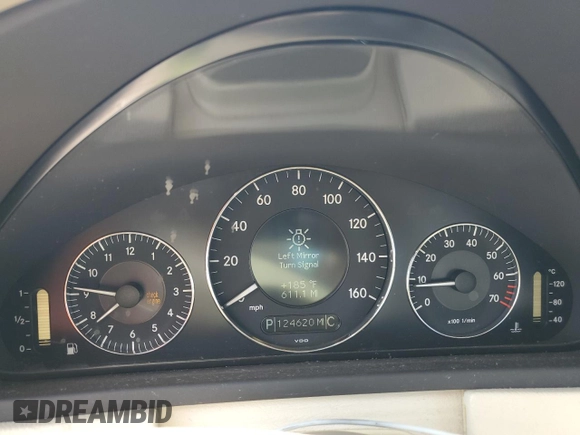 2008 Mercedes-Benz CLK 350 with VIN WDBTJ56H78F249908, listed as a Copart auction lot 61868015 with 124,620 mi miles and Salvage title. Bid and sale history available at DreamBid. Image 9.