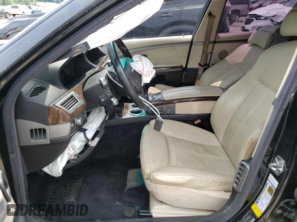 2008 BMW 7 Series 750Li with VIN WBAHN835X8DT84705, listed as a Copart auction lot 67658184 with 191,868 mi miles and Salvage Title. Bid and sale history available at DreamBid. Image 7.