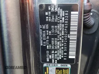 2023 Kia Telluride LX with VIN 5XYP24GC2PG383282, listed as a Copart auction lot 80385864 with 39,272 mi miles and Non repairable. Bid and sale history available at DreamBid. Image 15.
