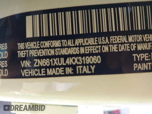 2019 Maserati Levante GranLusso z VIN ZN661XUL4KX319060, wystawiony jako IAAI lot #41823485 z przebiegiem 126 815 mil mil oraz . Historia ofert i sprzedaży dostępna na DreamBid. Obrazek 9.
