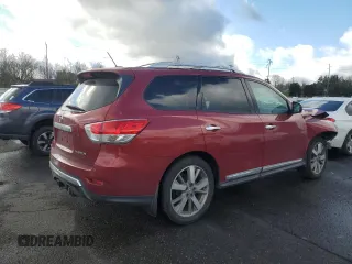 2015 Nissan Pathfinder Platinum with VIN 5N1AR2MN3FC715658, listed as a Copart auction lot 47620925 with 94,097 mi miles and Salvage Title. Bid and sale history available at DreamBid. Image 3.